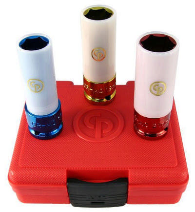 CLEARANCE - 3 Piece 1/2" Drive Thin Wall Wheel Protector Socket Sets SS413WP (CPL*)