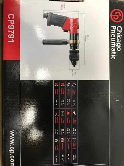 Pneumatic Air Drill 1/2" (13mm) Chuck, Reversible Heavy Duty Pistol Drill CP9791 (CPL*)