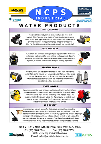 WATER PRODUCTS